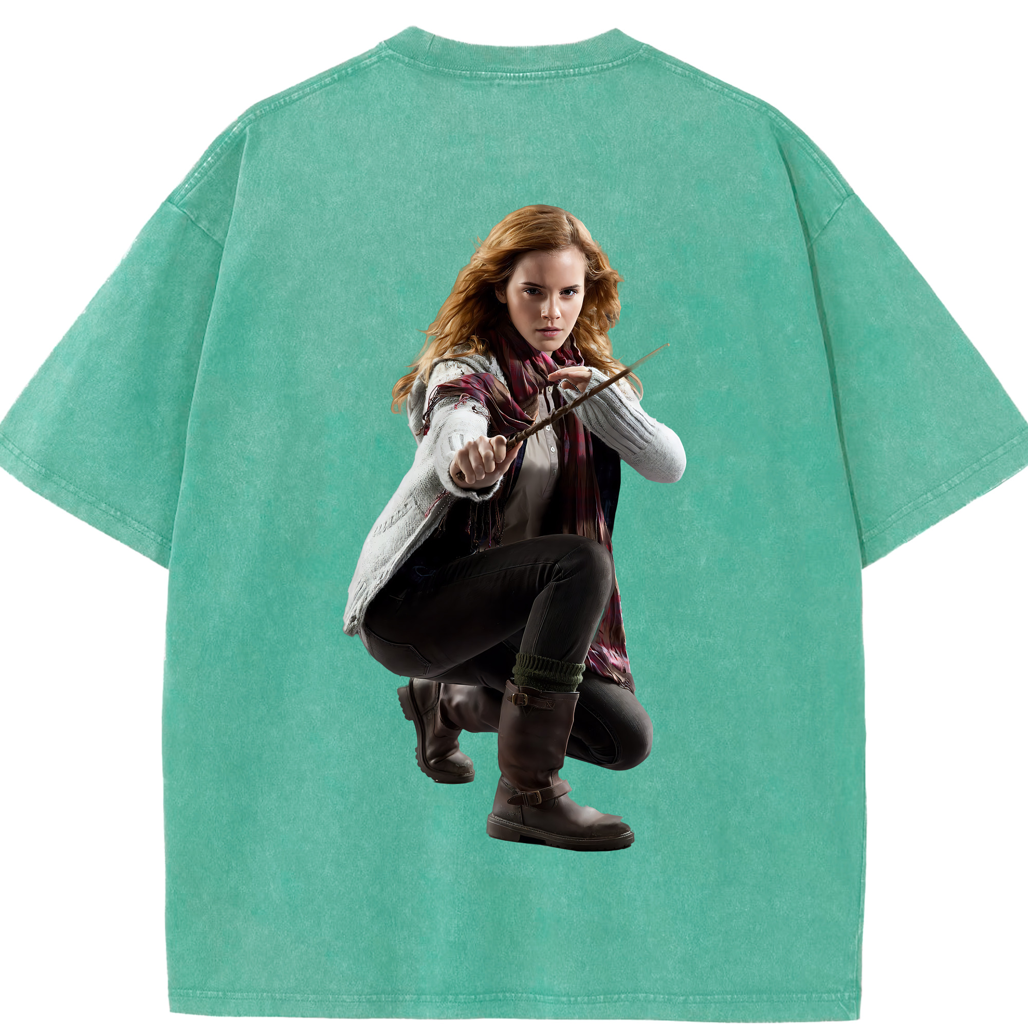 （画像用） Harry Potter ハリー・ポッターシリーズ 綿100% ヴィンテージ風 半袖Tシャツ（背面プリント）